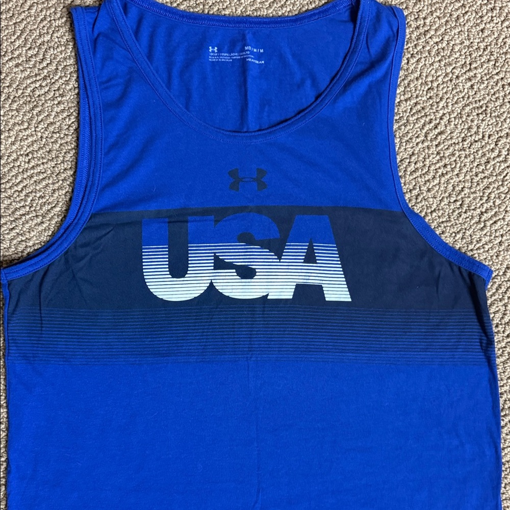 Under Armour Royal Blue USA Graphic Tank - Picture 4 of 11